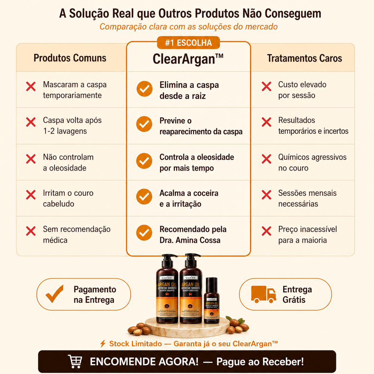 ClearArgan™— Elixir de Argan para Caspa, Oleosidade e Fios Renovados