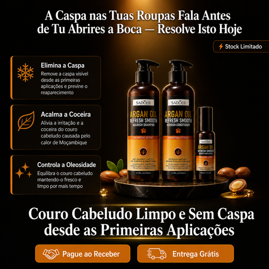 ClearArgan™— Elixir de Argan para Caspa, Oleosidade e Fios Renovados