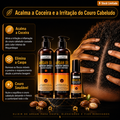ClearArgan™— Elixir de Argan para Caspa, Oleosidade e Fios Renovados
