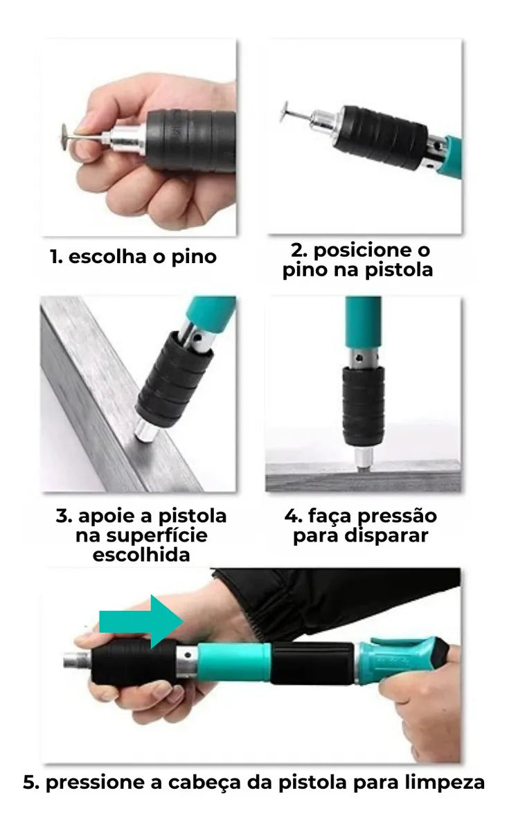 Pistola rebitadeira de alta pressão™  + Kit de Proteção (Luvas e Óculos Incluídos)🔥