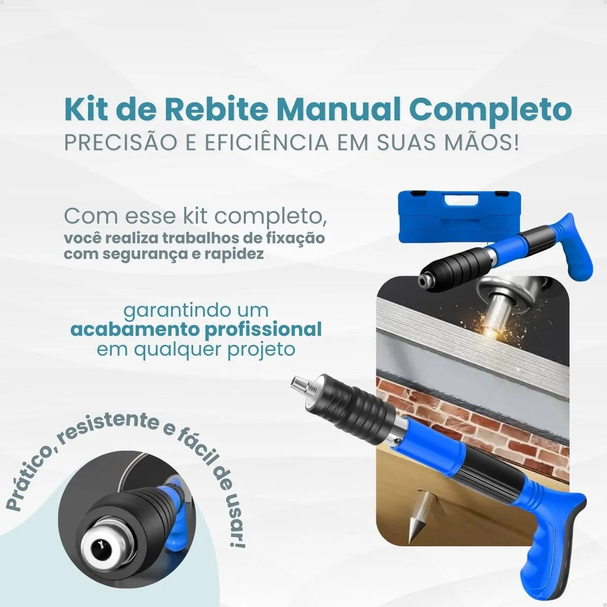 Pistola rebitadeira de alta pressão™  + Kit de Proteção (Luvas e Óculos Incluídos)🔥