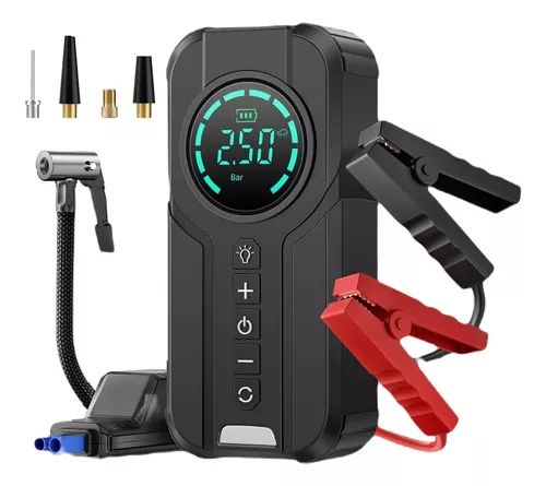 Jumpstarter Portátil 4 em 1 – Start, Compressor, Lanterna e Powerbank